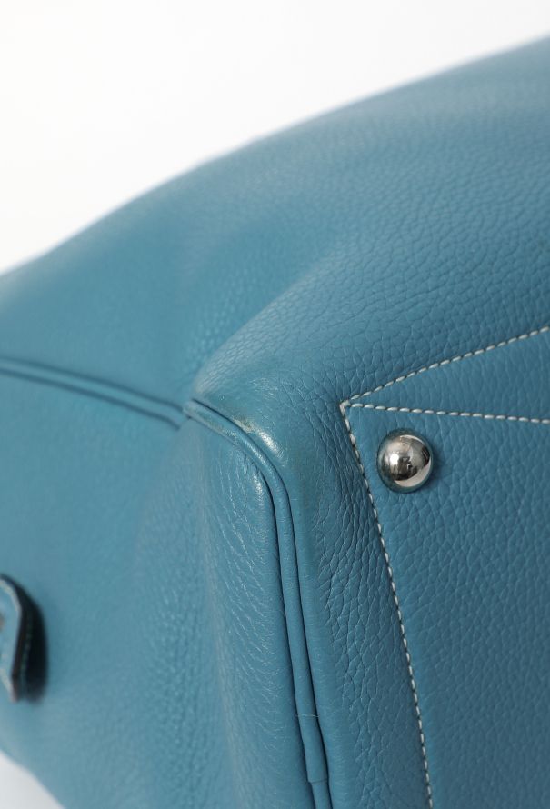 Hermès Blue Jean Taurillon Clémence Victoria 35 - 10