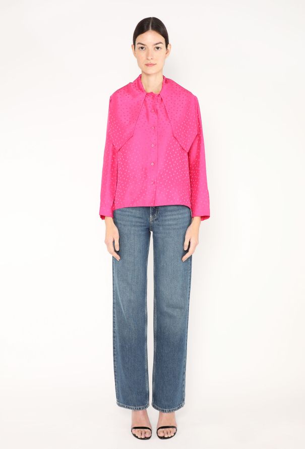 Saint Laurent Vintage Polka Dot Lavallière Blouse - 5 Saint Laurent Vintage Polka Dot Lavallière Blouse - 5