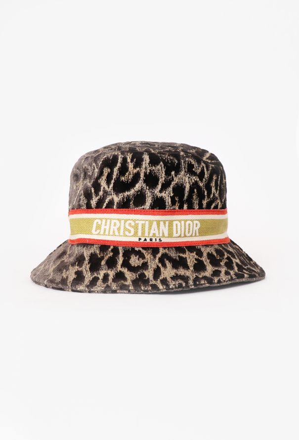 Dior 2021 Velvet Leopard Bucket Hat - 1