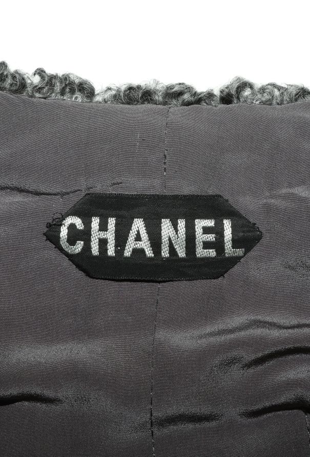 Chanel Haute Couture '90s Tweed Astrakhan Jacket - 6