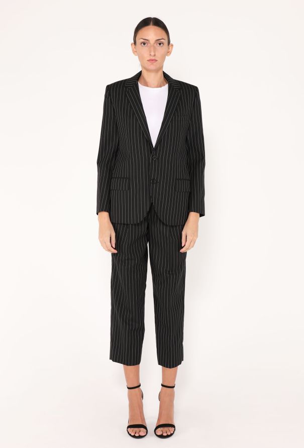 Céline S/S 2021 Pinstripe Cropped Trousers - 4
