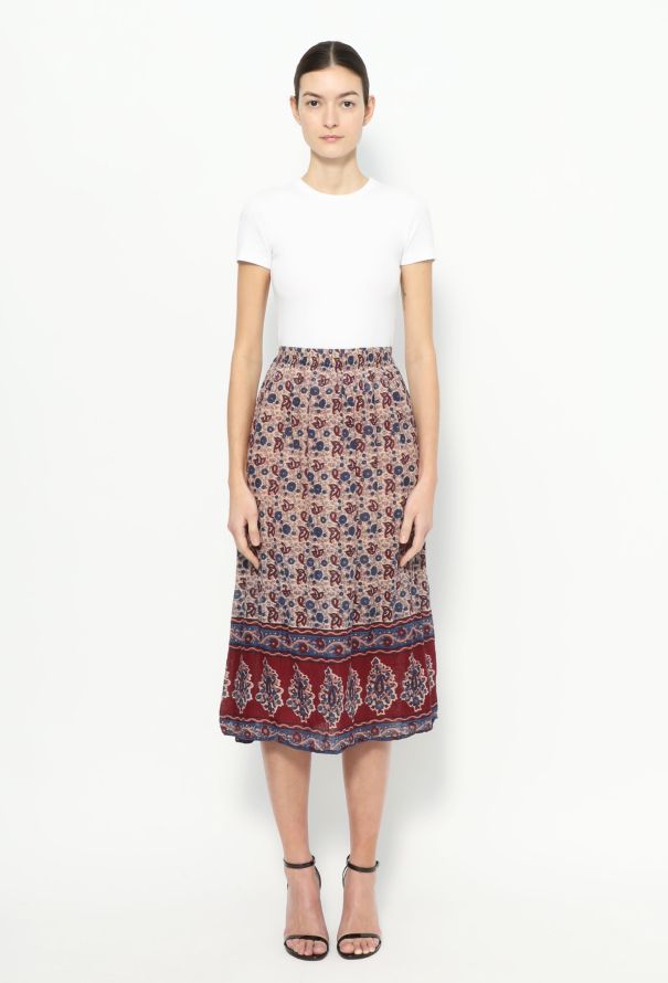 World Treasures '70s Authentic Block Print Skirt - 2 World Treasures '70s Authentic Block Print Skirt - 2