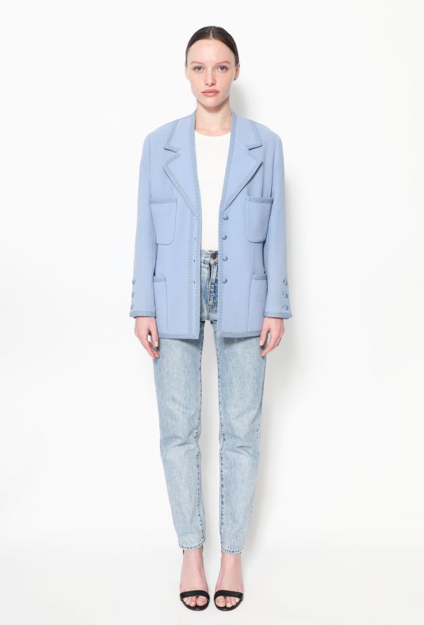 Chanel '90s Braided Trim Pocketed Jacket - 2 Chanel '90s Braided Trim Pocketed Jacket - 2