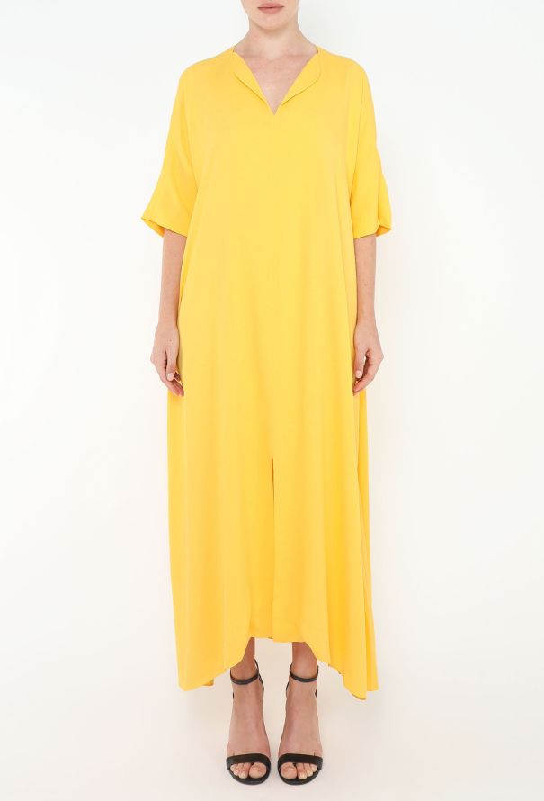 Hermès V-Neck Crêpe Kaftan - 3