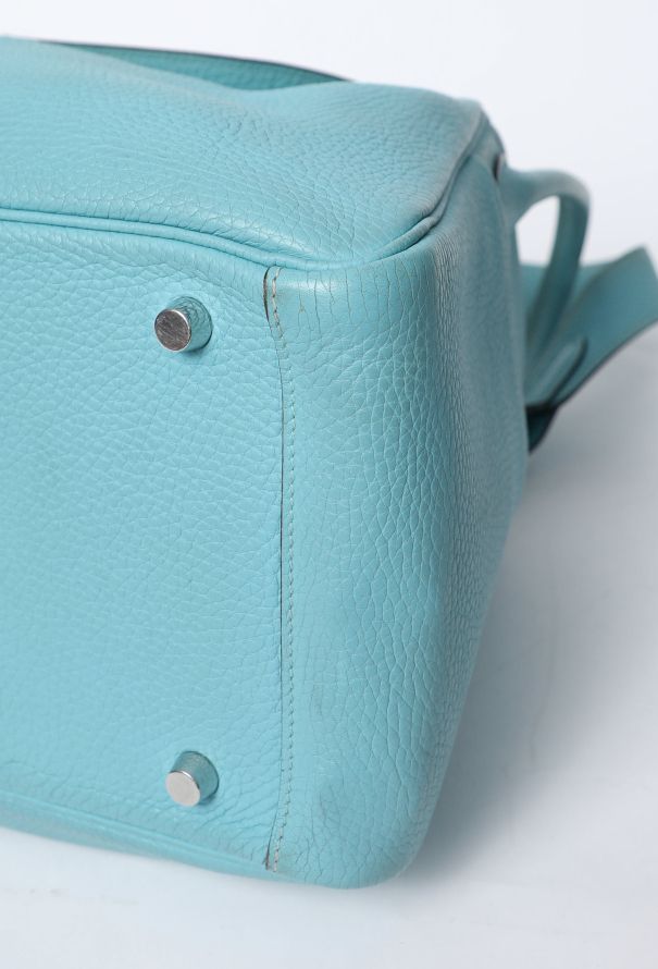 Hermès Lindy 30 Taurillon Clémence Bleu Atoll - 9