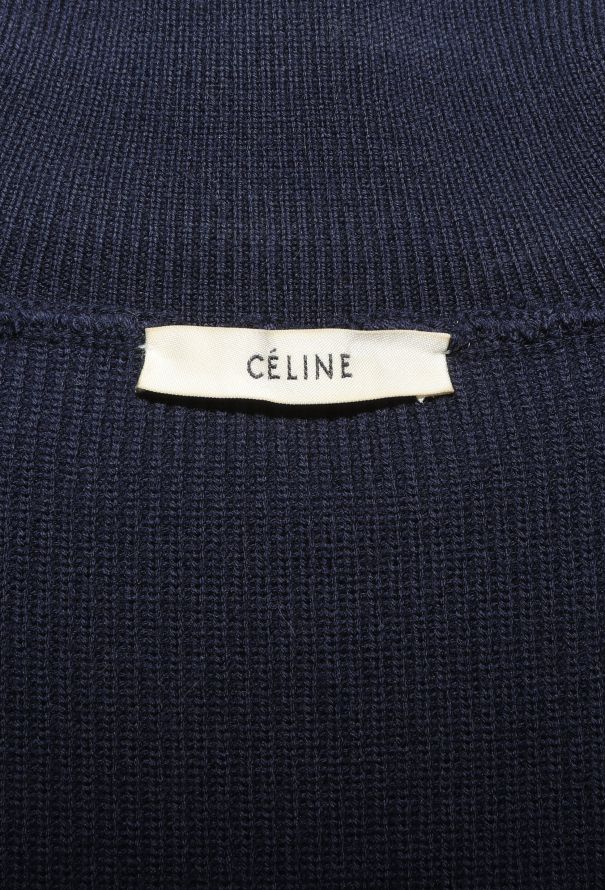 Céline Navy Turtleneck Zip Sweater - 5 Céline Navy Turtleneck Zip Sweater - 5