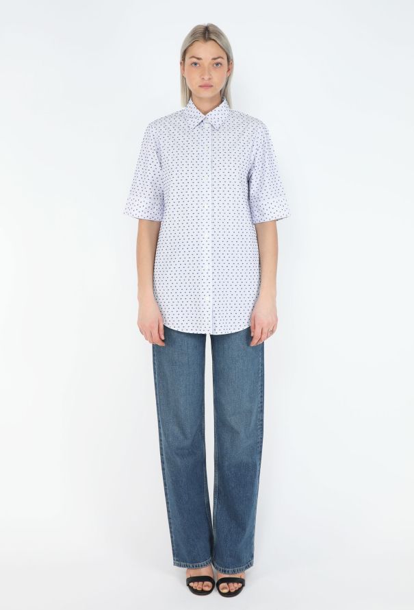 Céline Embroidered Pinstripe Shirt - 3