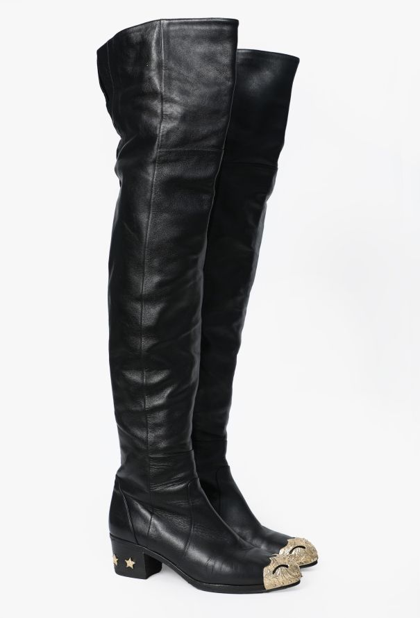 Chanel Pre-Fall 2014 Paris-Dallas Gilded Boots - 4