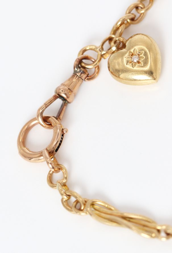 Vintage Fine Jewelry 18k Yellow Gold Charm Necklace - 5 Vintage Fine Jewelry 18k Yellow Gold Charm Necklace - 5