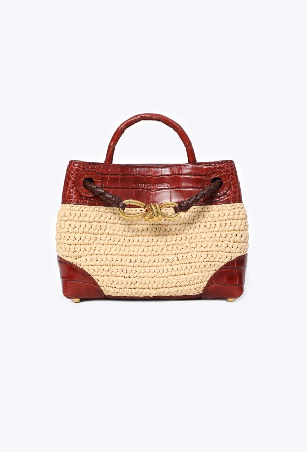 Bottega Veneta Mini Alligator & Raffia Andiamo Bag, 2026 - 3