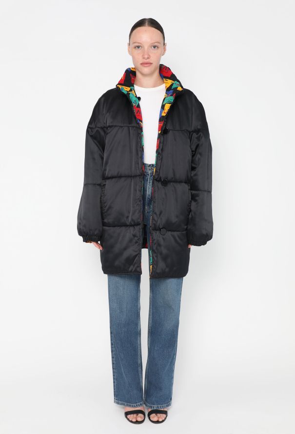 Saint Laurent '90s Reversible Love Card Puffer Coat - 2