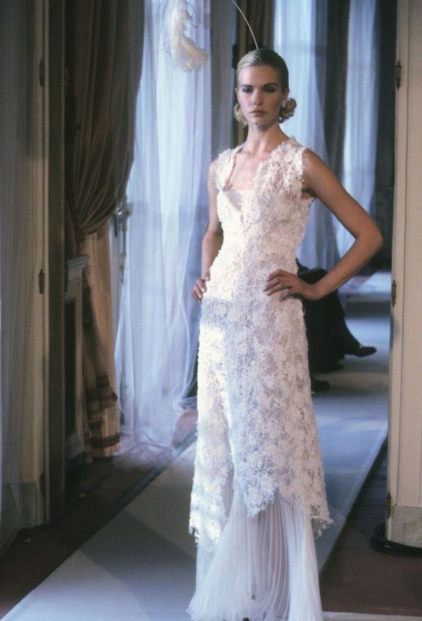 Chanel HAUTE COUTURE S/S 1997 Bouclé Lace Gown - 2