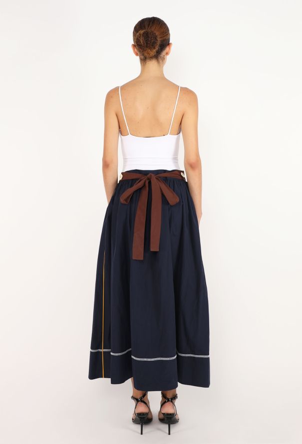 Marni Flared Cotton Belted Skirt - 2