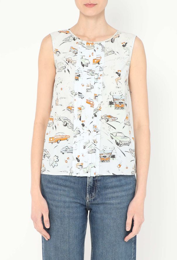 Prada S/S 2012 Automobile Print Top - 1