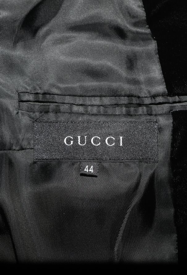 Gucci 1999 Velvet Bell-Sleeve Blazer - 7