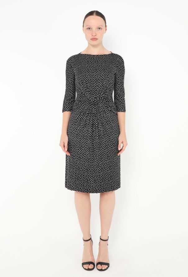 Dior Ruched Silk Polka Dot Dress - 3 Dior Ruched Silk Polka Dot Dress - 3