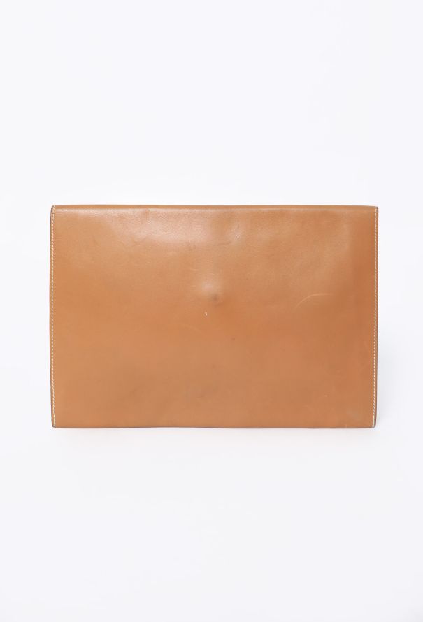 Hermès Vintage Gold Box Rio Clutch - 4