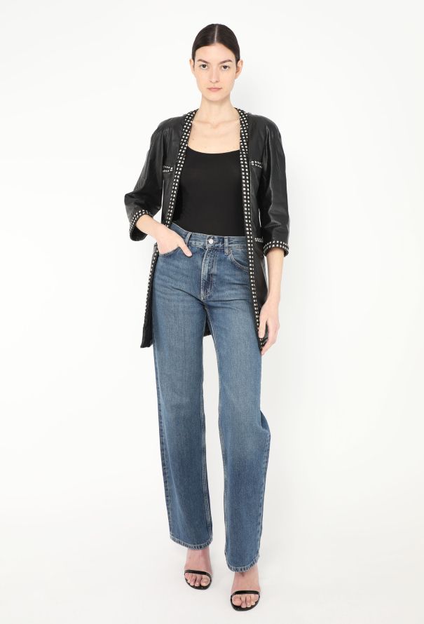 Chanel '90s Lamé Tweed Leather Jacket - 3 Chanel '90s Lamé Tweed Leather Jacket - 3