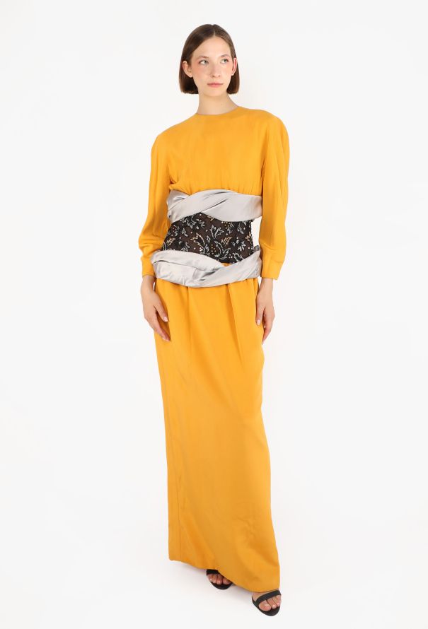 Lecoanet Hemant Haute Couture Beaded Sash Gown, F/W 1985 - 1