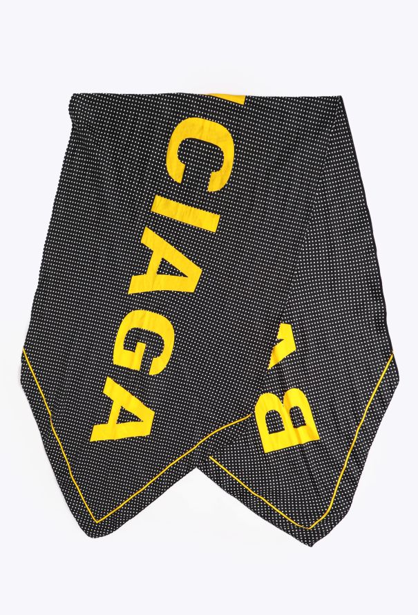 Balenciaga Graphic Logo Polka Dot Scarf - 3