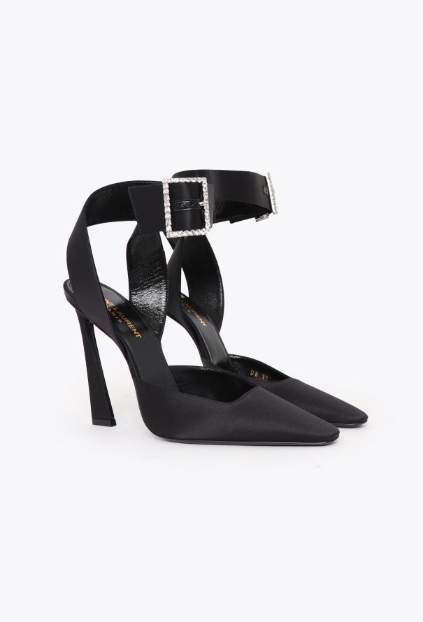 Saint Laurent F/W 2022 Claude Satin Buckled Pumps - 3