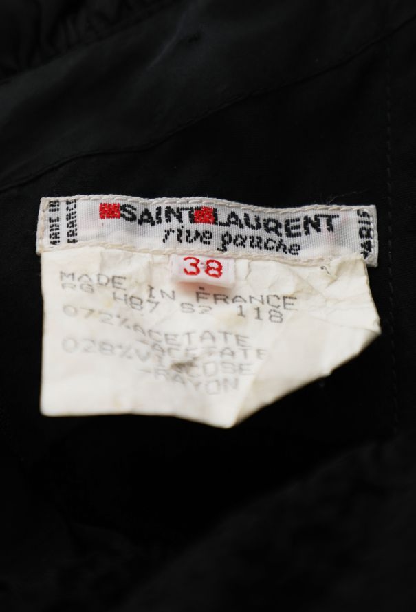 Saint Laurent Strapless Taffeta Ruffled Dress, 1987 - 5
