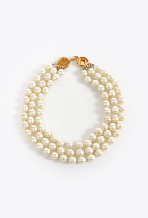 Chanel '90s Pearl Choker Necklace - 1