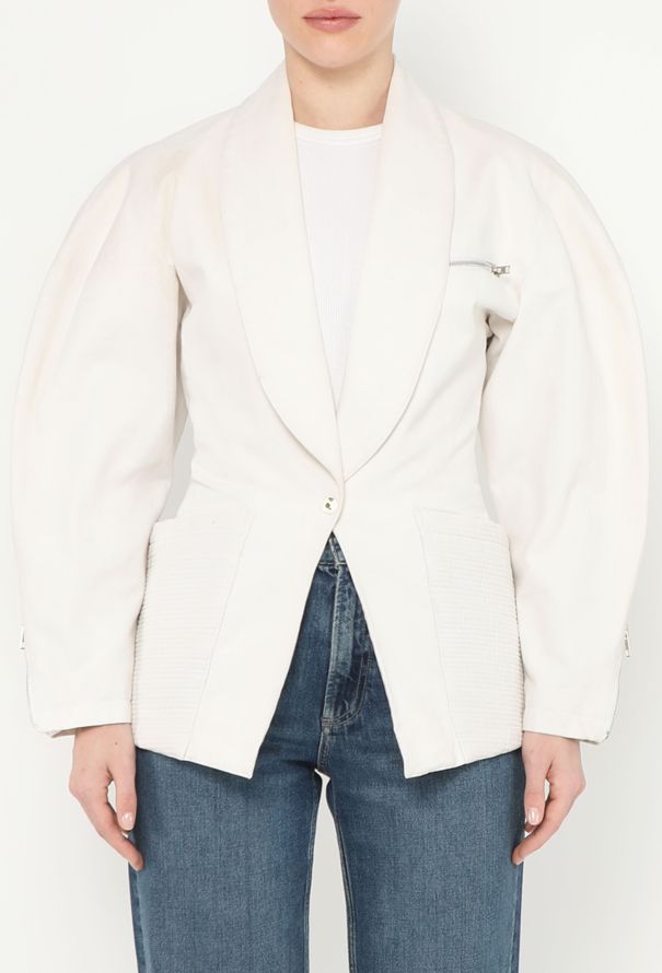 Alaïa Vintage Sculpted Denim Blazer - 1