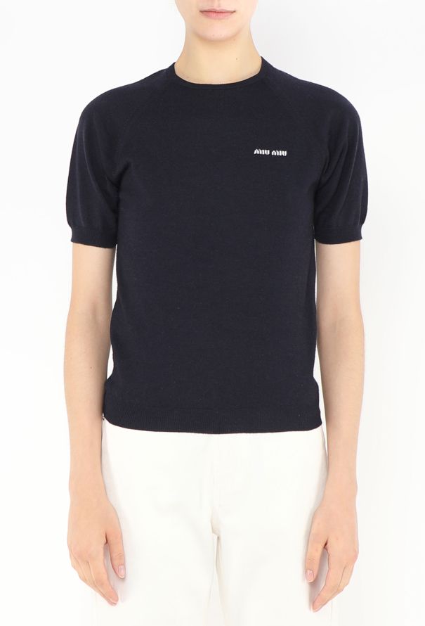 Miu Miu S/S 2025 Navy Knit Top - 1