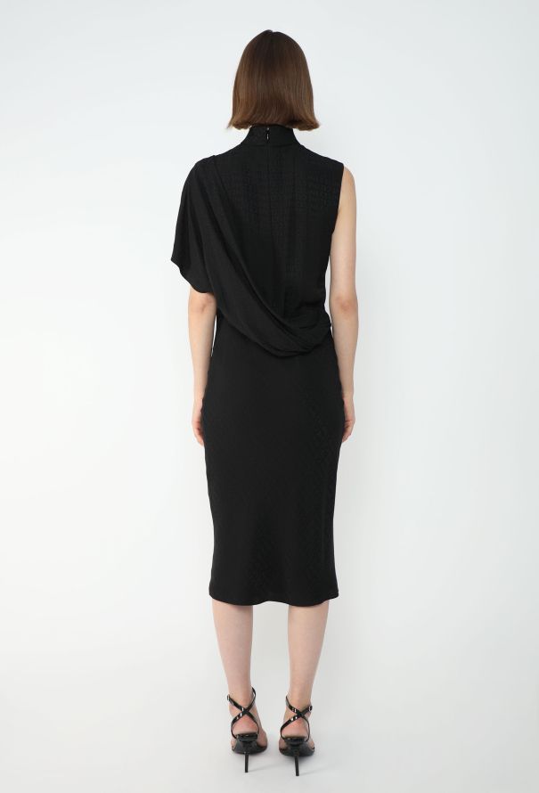 Céline 2022 Monogram Draped Silk Dress - 5 Céline 2022 Monogram Draped Silk Dress - 5
