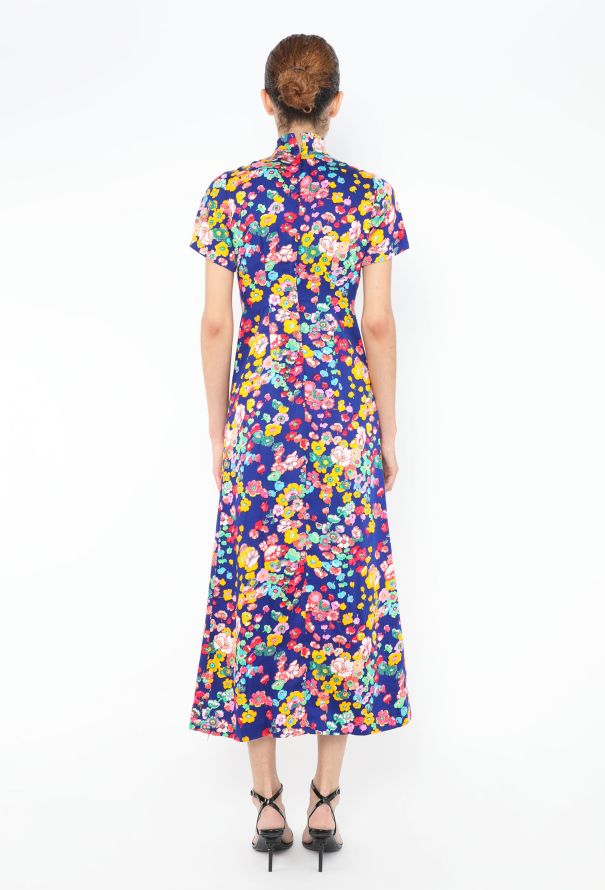 '70s Screen-Printed Floral Dress - 4