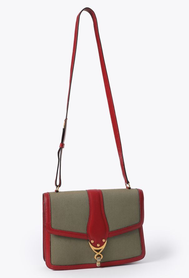 Hermès '80s Toile & Box Shoulder Bag - 2