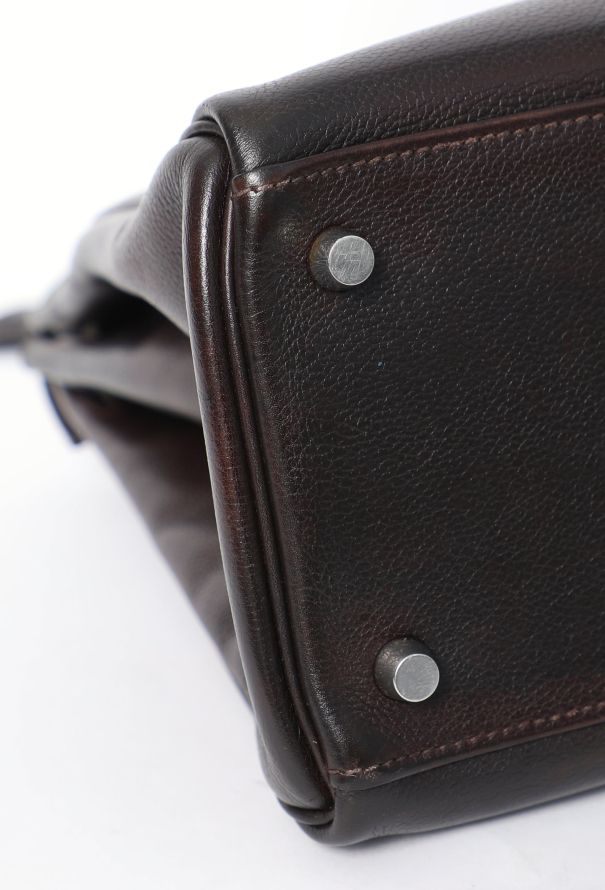 Hermès Evergrain Ébène Kelly Retourné 35 - 11