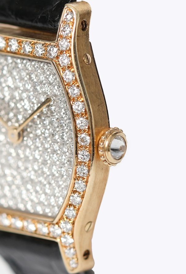 Cartier Vintage 18K Yellow Gold & Diamonds Tortue Watch - 5
