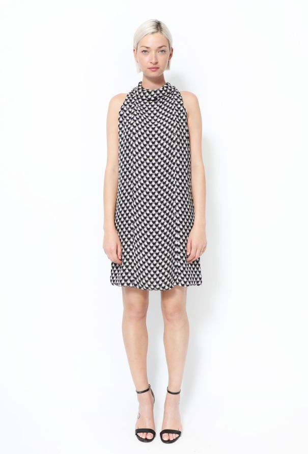 Gucci Trompe l'Oeil Silk Halter Dress - 1