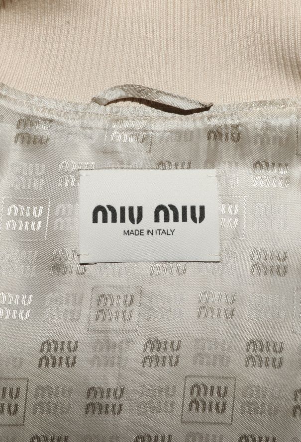 Miu Miu 2023 Oversized Logo Bomber Jacket - 6 Miu Miu 2023 Oversized Logo Bomber Jacket - 6