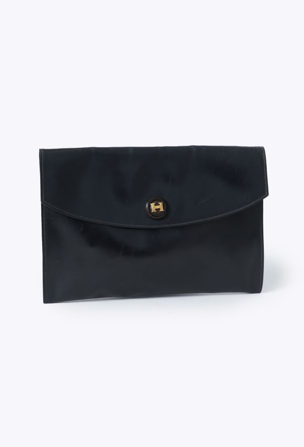 Hermès 1978 Navy Box Rio Clutch - 2