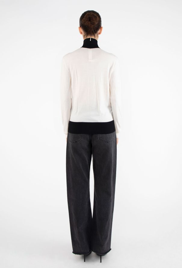 Céline F/W 2011 Bicolor Mock-Neck Top - 4