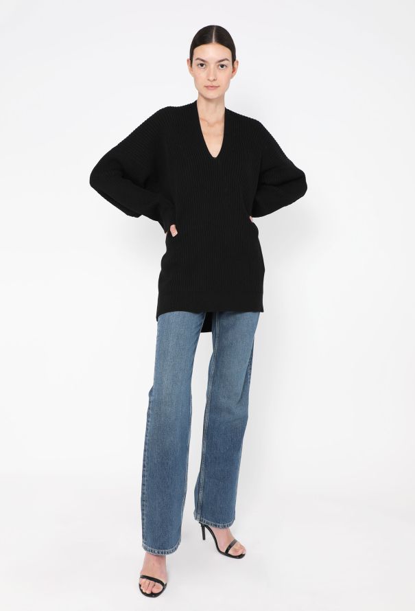Balenciaga 2019 Oversized Ribbed Sweater - 2