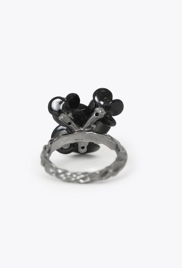 Chanel Lacquered Camélia Trio Ring - 3