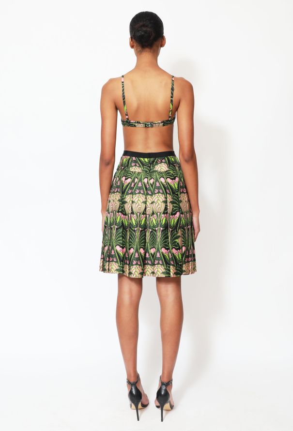 Prada 2003 Tropical Intarsia Silk Skirt Set - 4 Prada 2003 Tropical Intarsia Silk Skirt Set - 4
