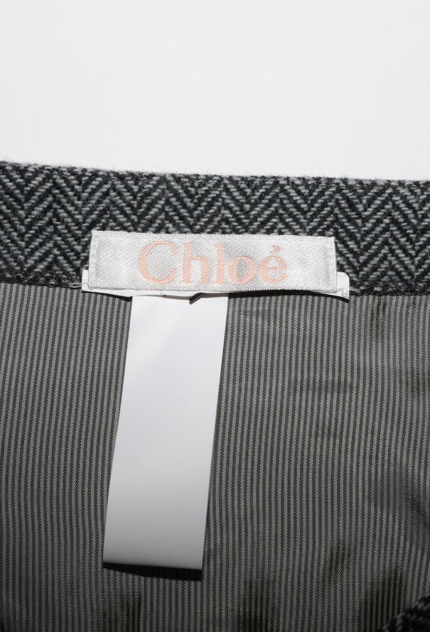 Chloé F/W 1999 Herringbone Corset Ensemble - 7