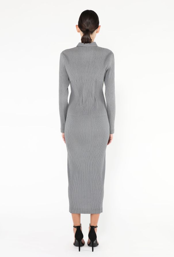 Issey Miyake Pleated Button Down Dress - 6