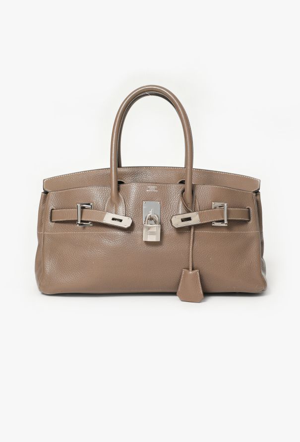 Hermès RARE JPG Étoupe Clémence Shoulder Birkin 42 - 2
