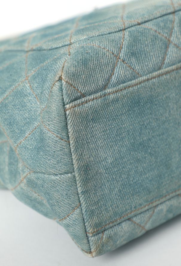 Chanel Vintage Denim Quilted Top-Handle Bag - 10