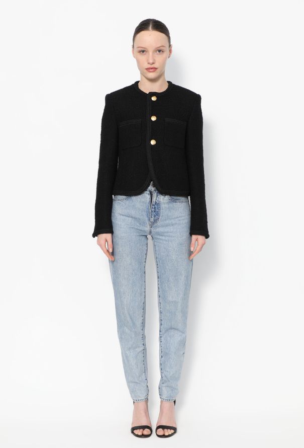 関税込 CELINE |chasseur jacket in tweed cashmere Celine Chasseur Jacket - Meghan Maven