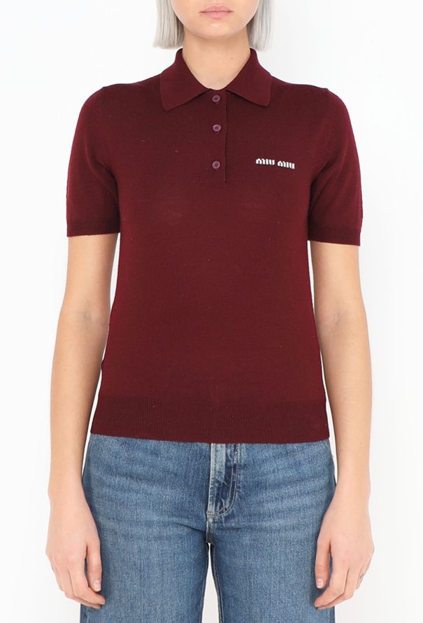 Miu Miu S/S 2024 Knit Emblem Polo - 2 Miu Miu S/S 2024 Knit Emblem Polo - 2