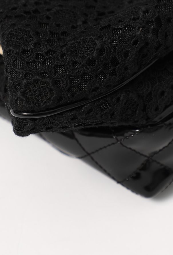 Chanel S/S 2010 Patent & Lace Mini Double Bag - 8