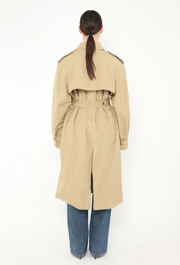 Saint Laurent Vintage Belted Gabardine Trench - 6 Saint Laurent Vintage Belted Gabardine Trench - 6