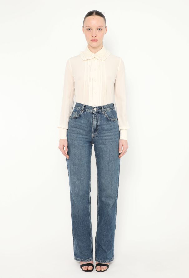 Saint Laurent S/S 2013 Classic Ruffled Blouse - 3